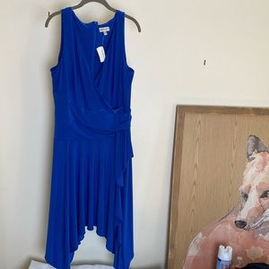 NWT Neiman Marcus Dress Sleeveless Blue 18W